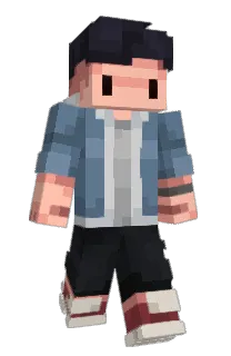 Front of Delth's skin