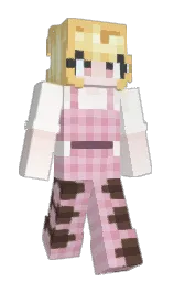 rose fog and buff Minecraft skin — Slim model — first worn by Stray_Genderfae