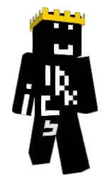 black and white Minecraft skin — Classic model
