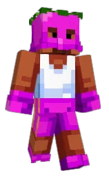 electric violet and black Minecraft skin — Classic model — first worn by Mariodude7