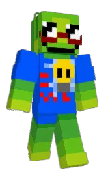 blue ribbon and black Minecraft skin — Classic model — first worn by kokanachel