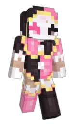 pink salmon and thunder Minecraft skin — Slim model — first worn by xBluenbyx