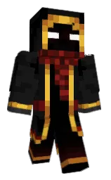 black and cod gray Minecraft skin — Classic model — first worn by P_polar