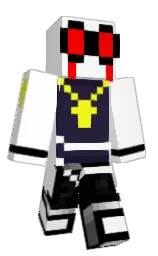 white and steel gray Minecraft skin — Classic model — first worn by Speedyenderman1