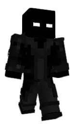 black and cod gray Minecraft skin — Classic model — first worn by _swisdom_