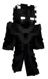 black and cod gray Minecraft skin — Slim model