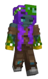 quincy and purple heart Minecraft skin — Slim model