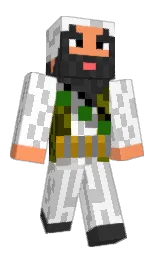 white and silver Minecraft skin — Classic model — first worn by Aronrmd1