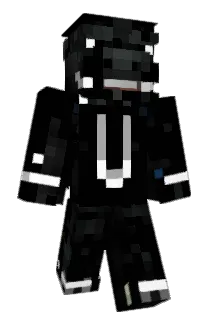 blankblacked Minecraft avatar full body