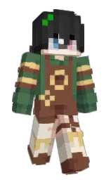 ironstone and axolotl Minecraft skin — Slim model — first worn by Cangy_lu