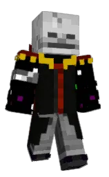 black and rosewood Minecraft skin — Classic model — first worn by Pereperic5
