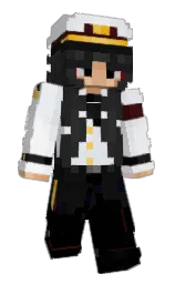 black and cod gray Minecraft skin — Slim model — first worn by baemax09