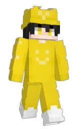 ripe lemon and white Minecraft skin — Slim model — first worn by Lineae