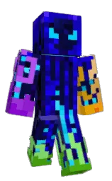 violet and dark blue Minecraft skin — Classic model