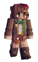 Minecraft-Skin in bleached cedar und spicy mix — Modell: Schmal