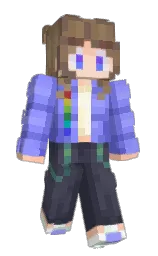black and melrose Minecraft skin — Slim model — first worn by MoooonBow