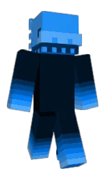 midnight and blue charcoal Minecraft skin — Classic model — first worn by Mycatnamedluna