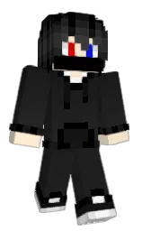 mine shaft and black Minecraft skin — Classic model — first worn by LoneWolf_UwU_