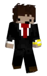black and graphite Minecraft skin — Classic model