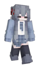 manatee and storm gray Minecraft skin — Slim model