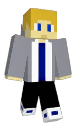 manatee and navy blue Minecraft skin — Classic model — first worn by XtrooperX