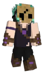 dox3's Minecraft skin wearing the Purple Heart cape