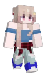 fair pink and persian blue Minecraft skin — Slim model