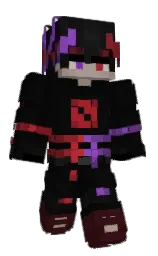 Nulym's Minecraft skin wearing the Purple Heart cape