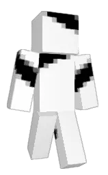 white and black Minecraft skin — Classic model