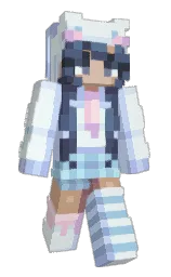 black squeeze and tropical blue Minecraft skin — Slim model