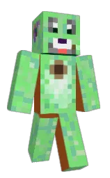 pastel green and hawaiian tan Minecraft skin — Classic model