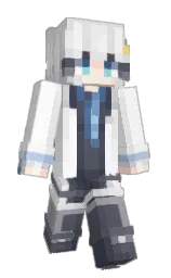 white and saltpan Minecraft skin — Slim model