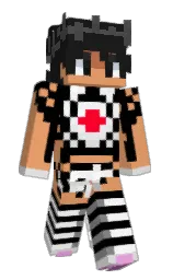 black and apricot Minecraft skin — Slim model