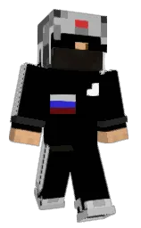 black and white Minecraft skin — Classic model — first worn by luca_s1q35