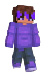 Lunayek's Minecraft skin wearing the Purple Heart cape