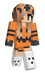 Hatomi's Minecraft skin wearing the Migrator cape