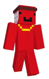 crimson and white Minecraft skin — Classic model