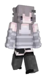 spun pearl and emperor Minecraft skin — Slim model — first worn by Str4wb3rryBunny