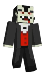 Canfluff's Minecraft skin wearing the Purple Heart cape