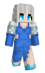 albescent white and rose fog Minecraft skin — Classic model — first worn by Anmaa