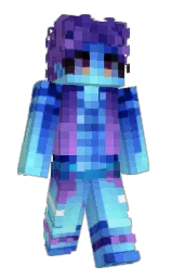 Minecraft-Skin in malibu und cornflower blue — Modell: Schmal