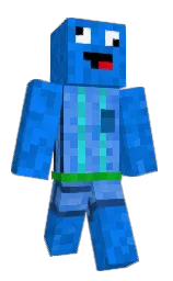 science blue and azure radiance Minecraft skin — Classic model