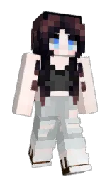 fair pink and ebony Minecraft skin — Slim model