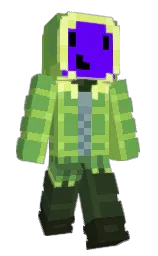 black and chelsea cucumber Minecraft skin — Slim model — first worn by MADOBRAX