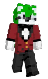 green and burnt umber Minecraft skin — Slim model
