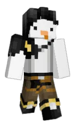 wild sand and black Minecraft skin — Classic model — first worn by Woliee