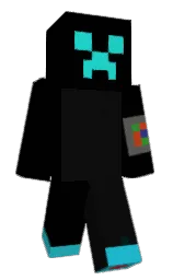 black and cod gray Minecraft skin — Classic model