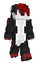 mine shaft and black Minecraft skin — Slim model