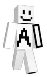 white and black Minecraft skin — Classic model