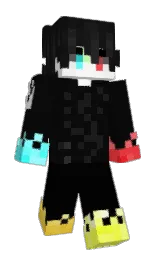 black and cod gray Minecraft skin — Classic model